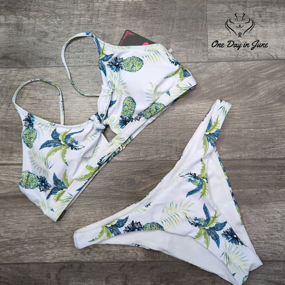 Shekini Floral Keyhole Bikini Swimsuit Size XL